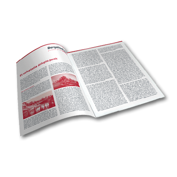 Broschüre mit Drahtheftung